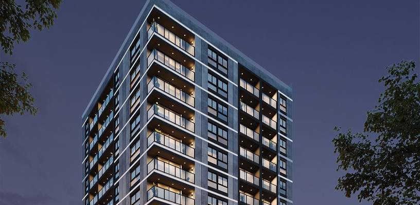 Vista superior de noche